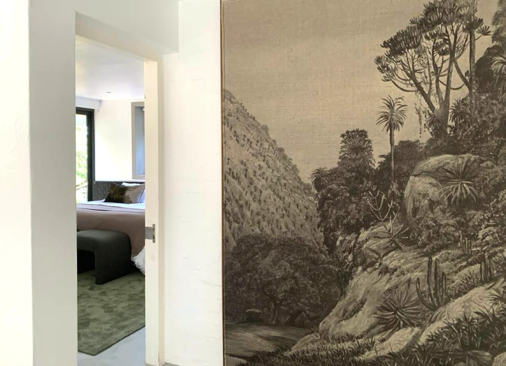 Luxury Airbnb in Noordhoek Artwork and Bedroom Entrance