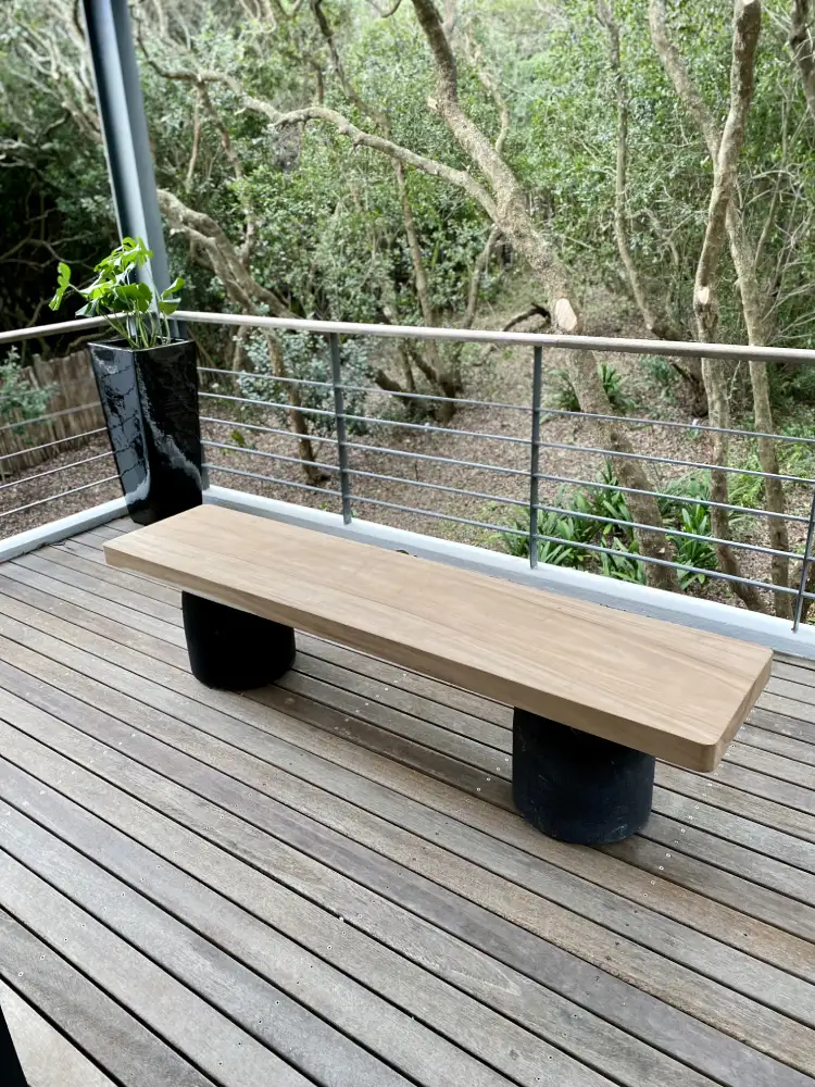 Luxury Airbnb in Noordhoek Balcony Bench
